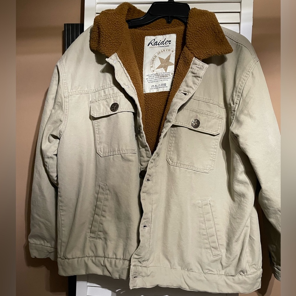 Raider Jean Co Lined Jacket Lightweight warm jacket size L Fall Winter B…